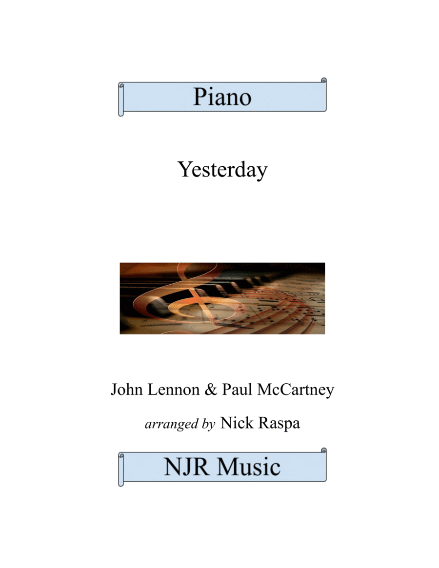 Yesterday Piano Solo scores gallery preview page 1