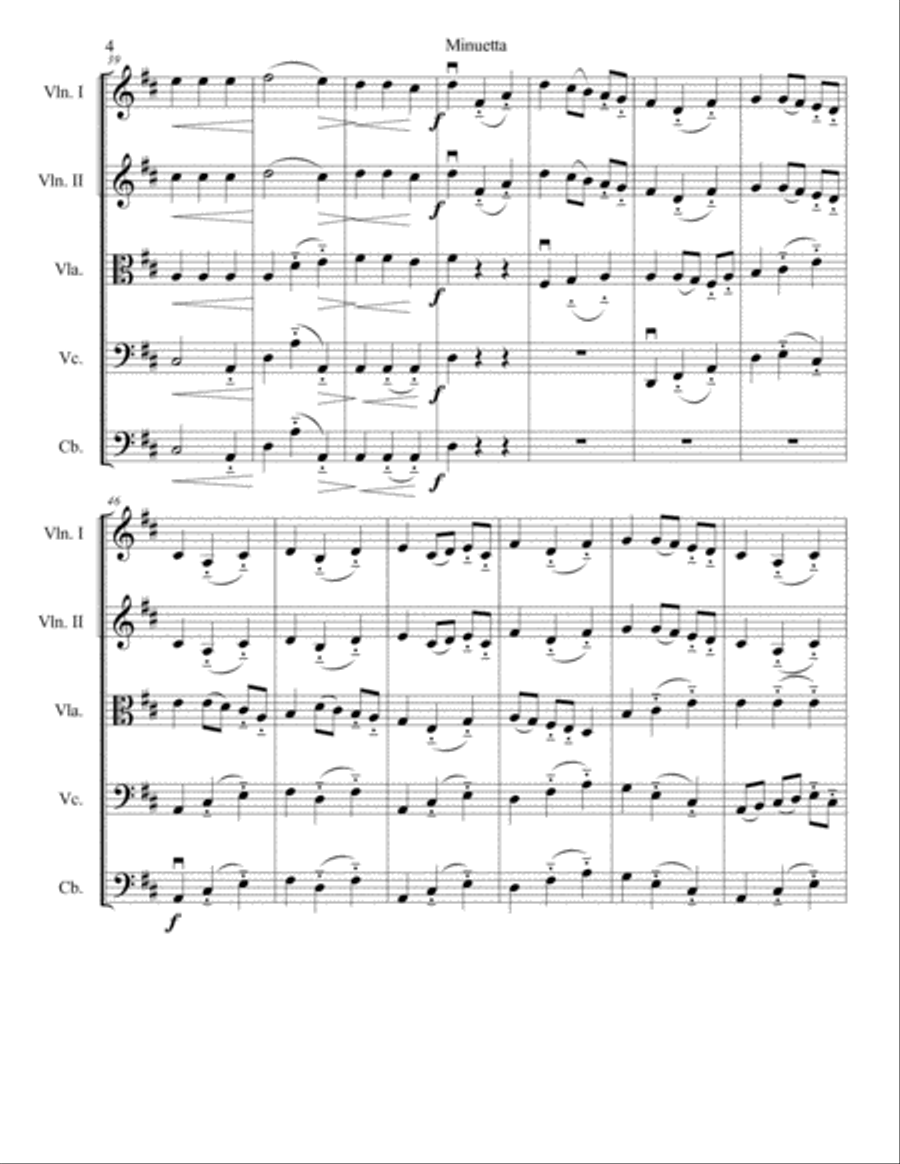 Minuetta String Orchestra scores gallery preview page 4