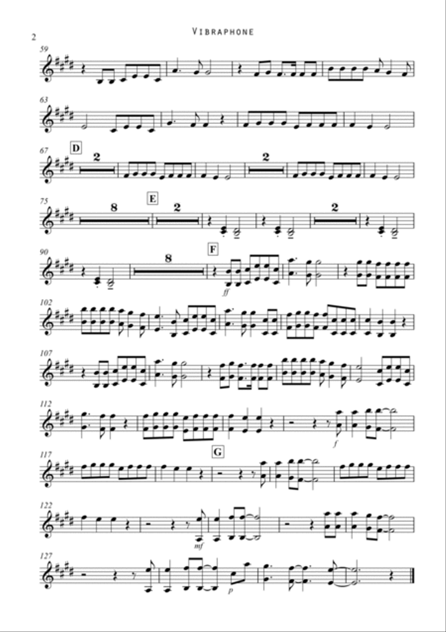 Somebody That I Used To Know Percussion Ensemble scores gallery preview page 6