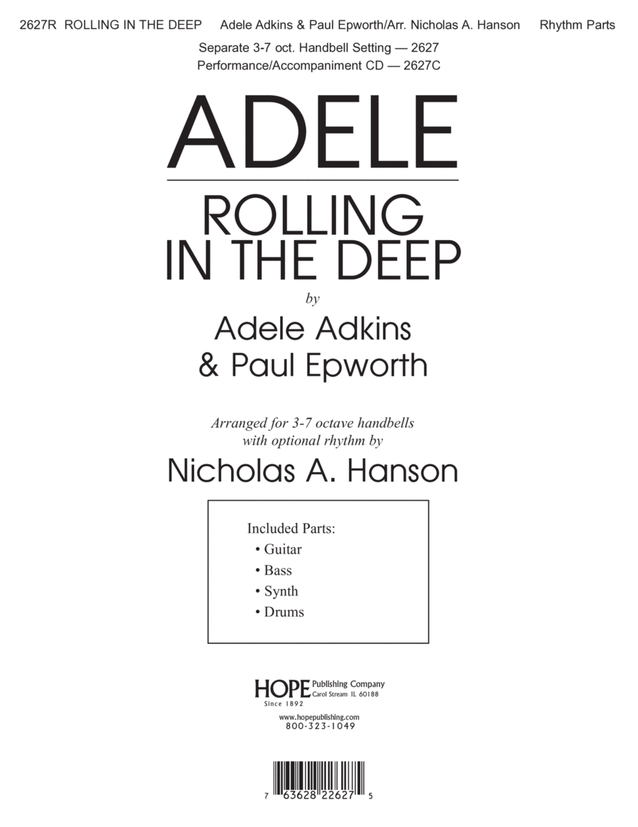 Rolling in the Deep Handbell Choir scores gallery preview page 1