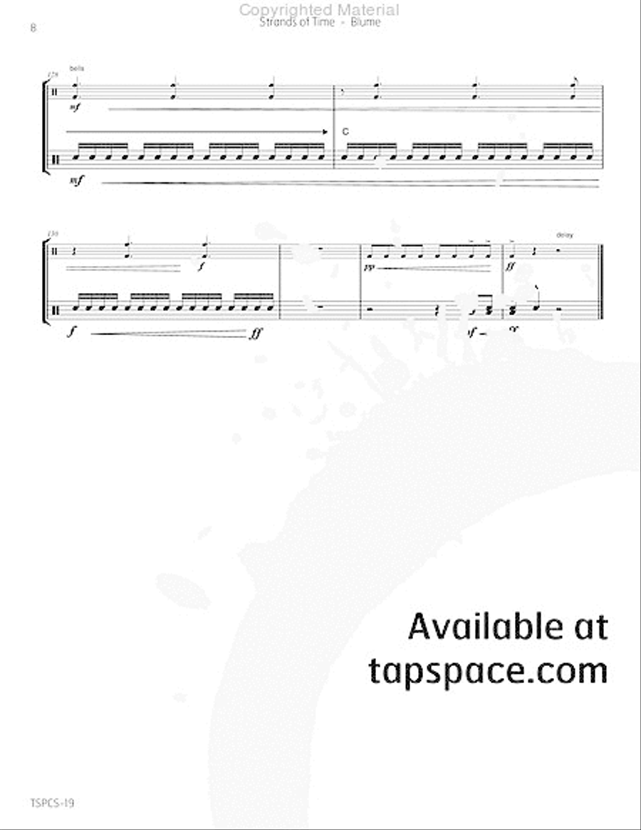 Strands of Time Percussion scores gallery preview page 13