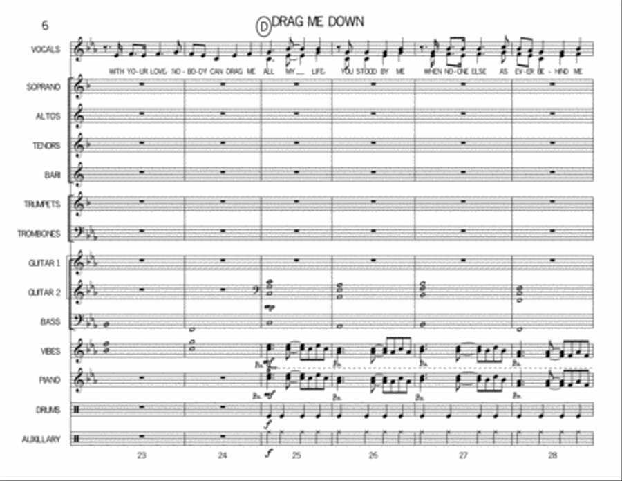 Drag Me Down Drag Me Down Jazz Ensemble scores gallery preview page 6