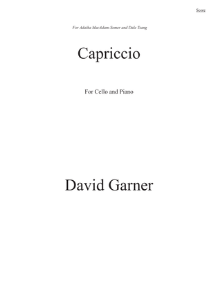 Capriccio for Cello and Piano