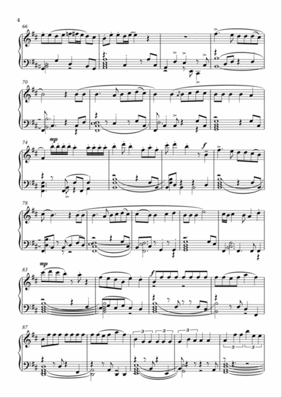 Oh Madhu – Julayi Oh Madhu – Julayi Piano Solo scores gallery preview page 4