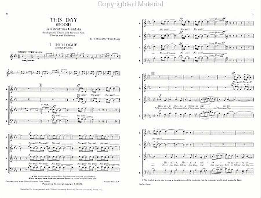 Hodie (This Day) 4-Part scores gallery preview page 2