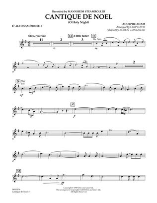 Cantique de Noel (O Holy Night) - Eb Alto Saxophone 1