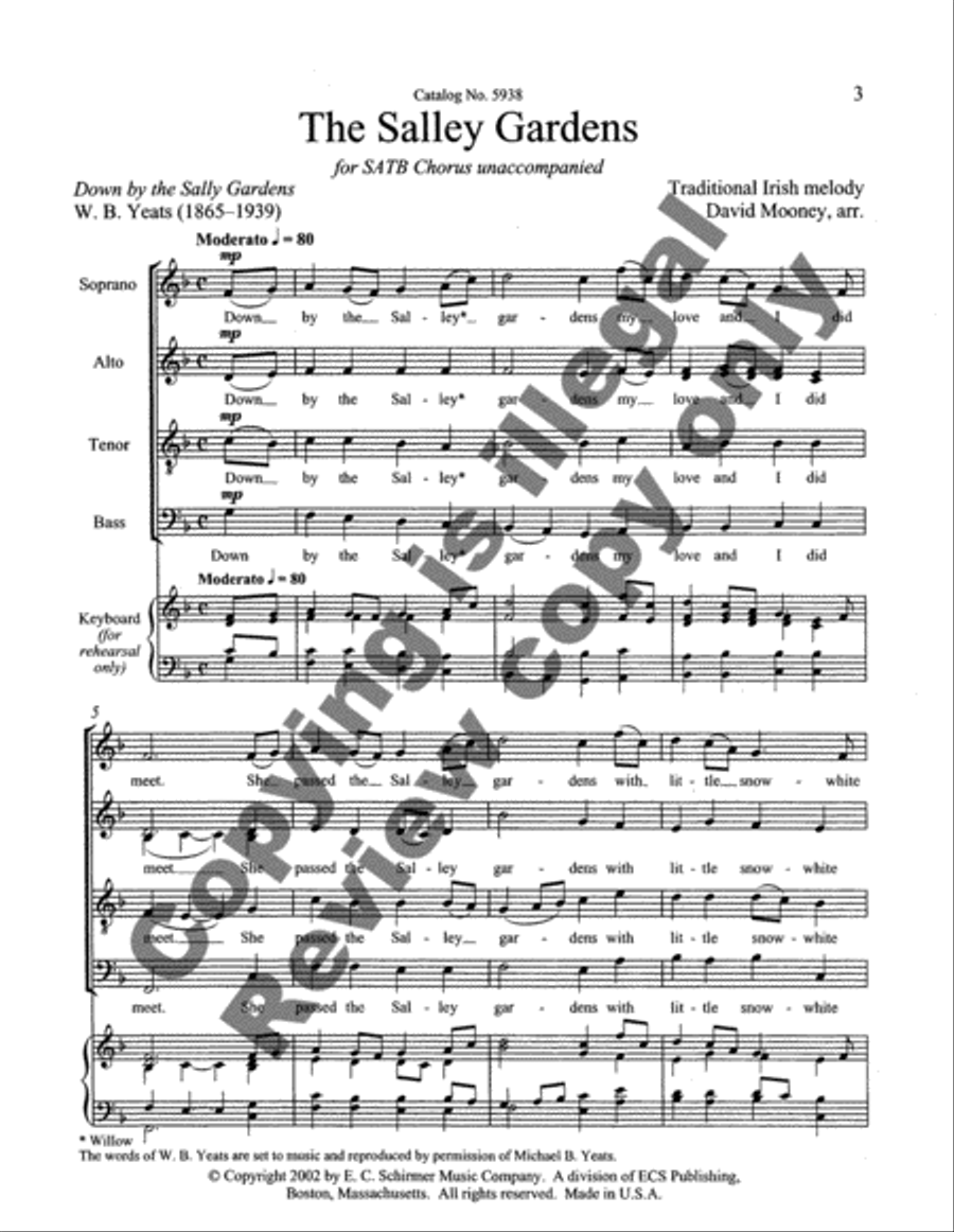 The Salley Gardens The Salley Gardens 4-Part scores gallery preview page 5
