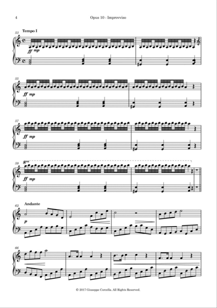 Improvviso Op. 10 Piano Solo scores gallery preview page 4
