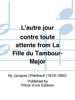 Book cover for L'autre jour contre toute attente from La Fille du Tambour-Major