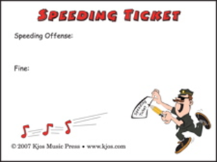 Speeding Ticket Post-It Notes