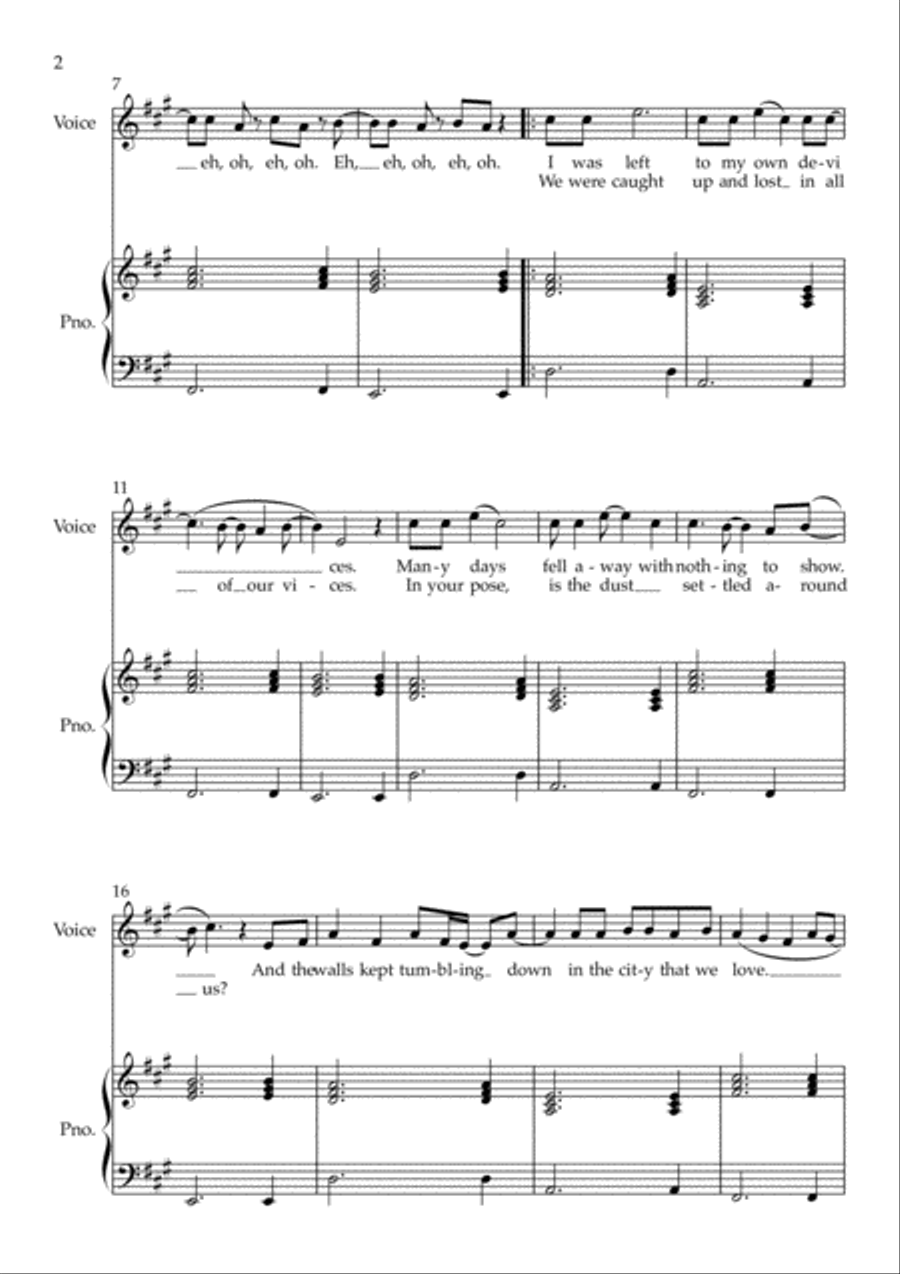 Pompeii Pompeii Voice scores gallery preview page 2