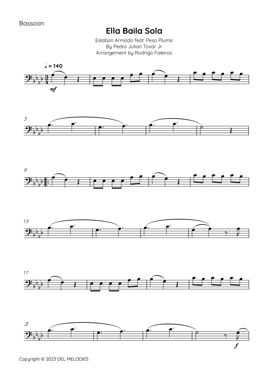 Ella Baila Sola Ella Baila Sola Bassoon Solo scores gallery preview page 1