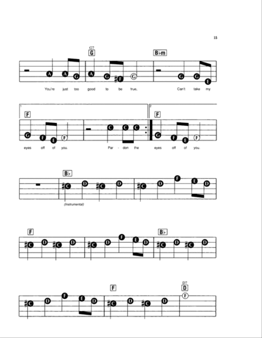 Can't Take My Eyes Off Of You Electronic Keyboard scores gallery preview page 2