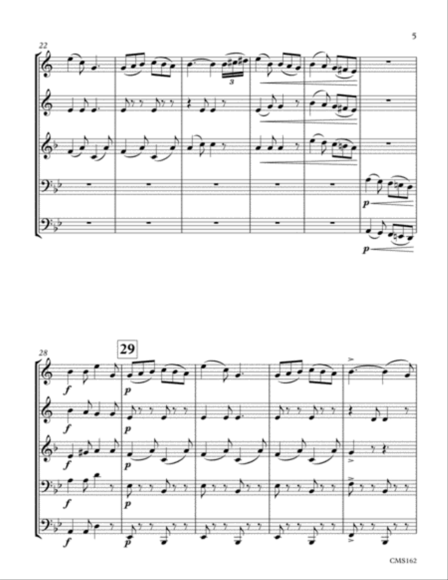 The Circus Parade Brass Quintet scores gallery preview page 5