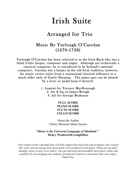 Irish Suite by O'Carolan for Trio