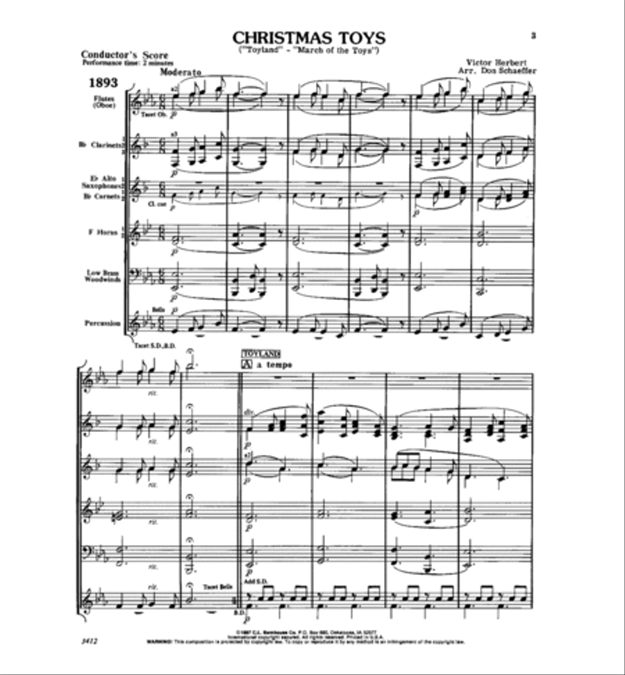 Christmas Toys Christmas Toys Concert Band scores gallery preview page 2