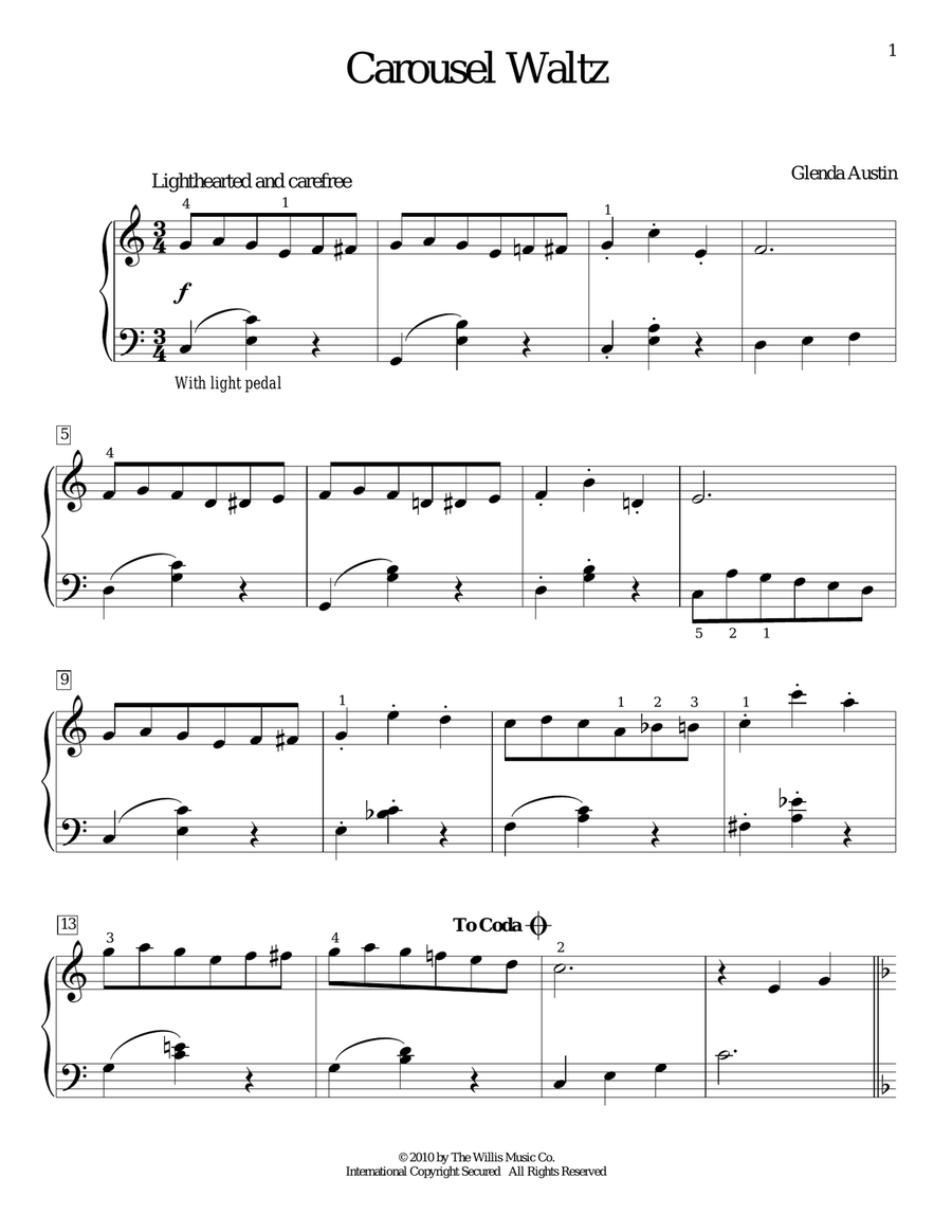 Carousel Waltz Carousel Waltz Piano Method scores gallery preview page 1