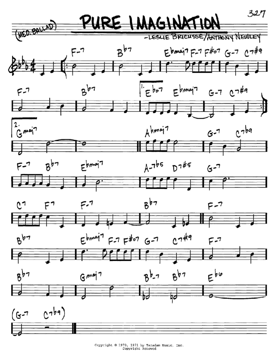 Pure Imagination Piano scores gallery preview page 1