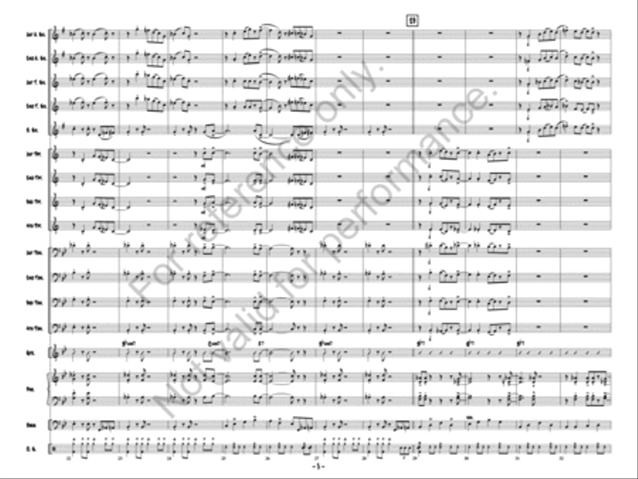 The Answer Is In The Blues! Jazz Ensemble scores gallery preview page 4