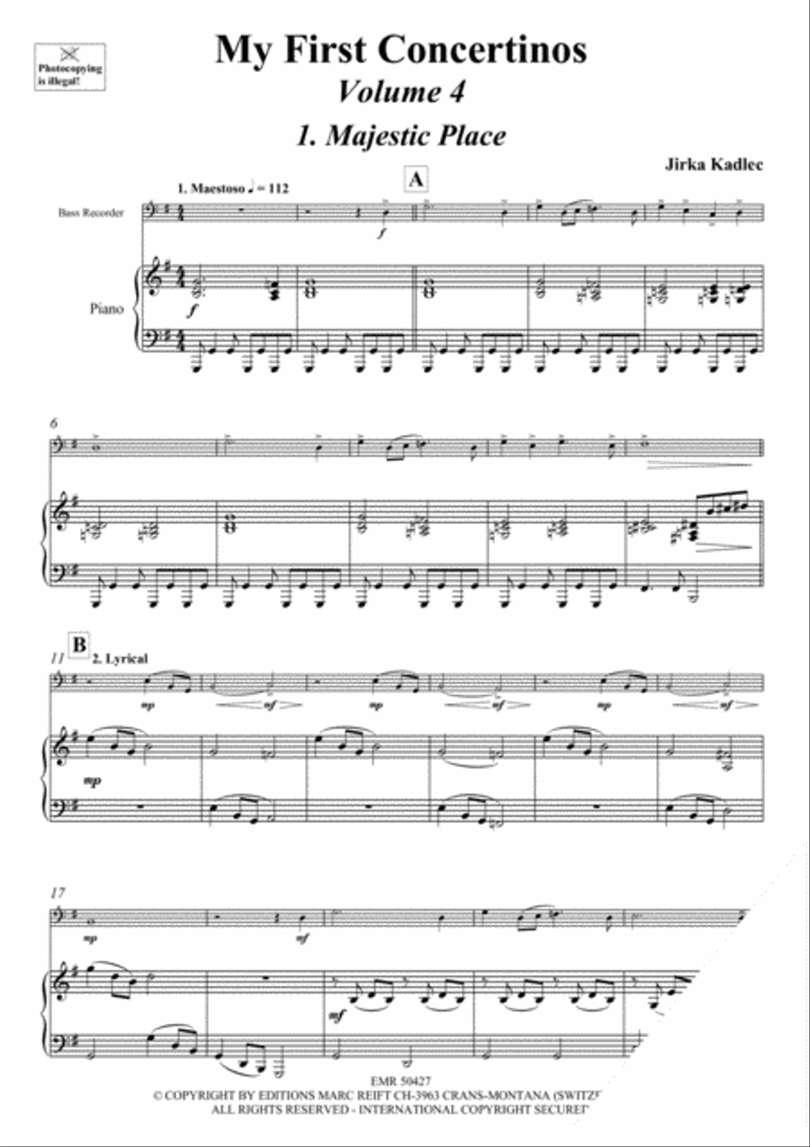 My First Concertinos Volume 4 Bass Recorder scores gallery preview page 4