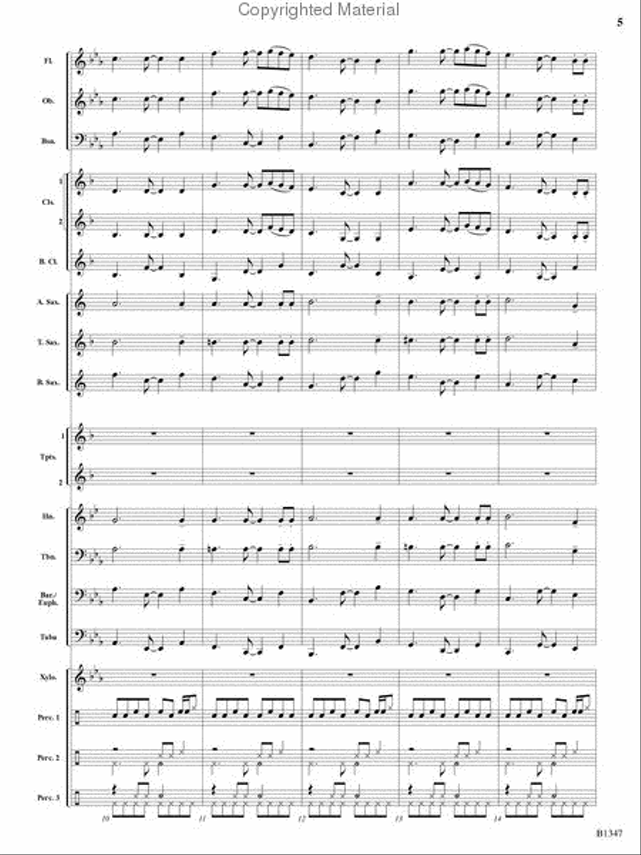 Santa's Fiesta! Concert Band scores gallery preview page 4
