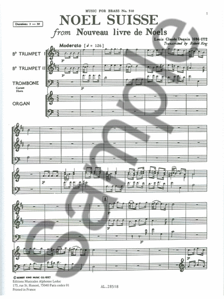 Noel Suisse (trumpets 3 & Organ)