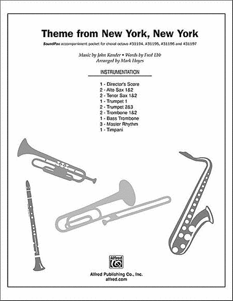 Theme from New York, New York Choir scores gallery preview page 1