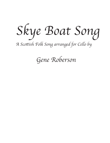 Skye Boat Song Cello Solo