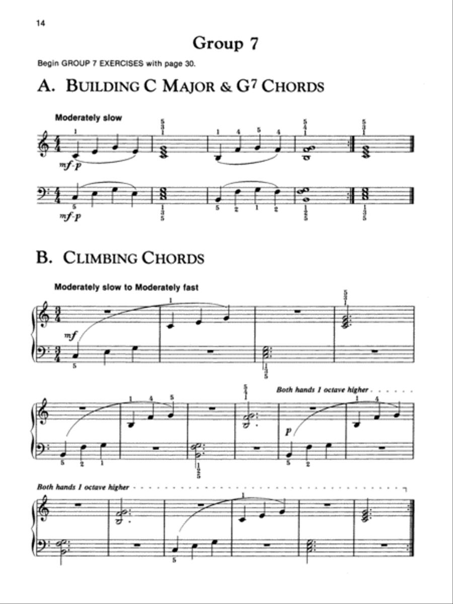Alfred's Basic Piano Chord Approach Technic, Book 1 Piano Method scores gallery preview page 3