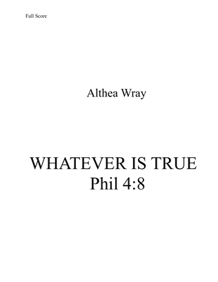 Whatever is true