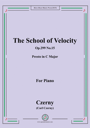 Czerny-The School of Velocity,Op.299 No.15,Presto in C Major,for Piano