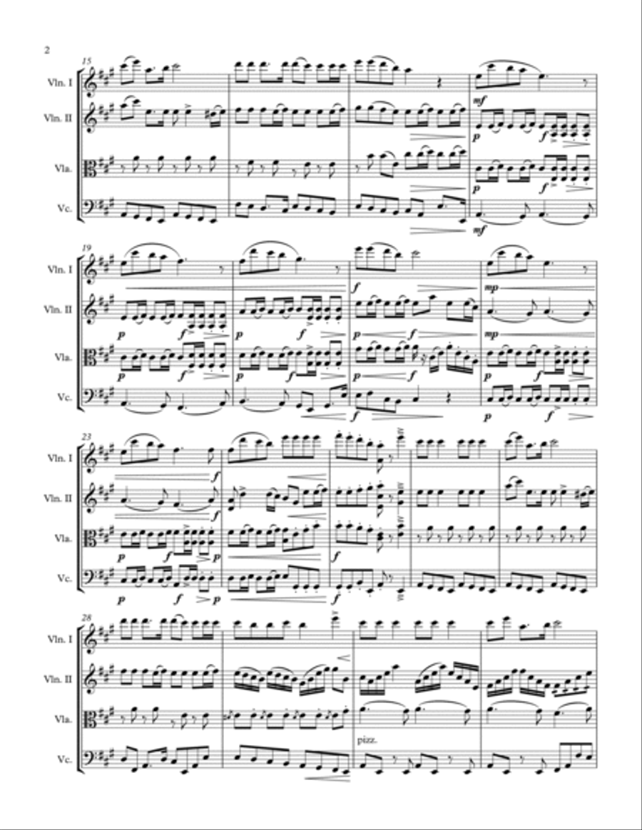 Jingle Bells - String Quartet String Quartet scores gallery preview page 2