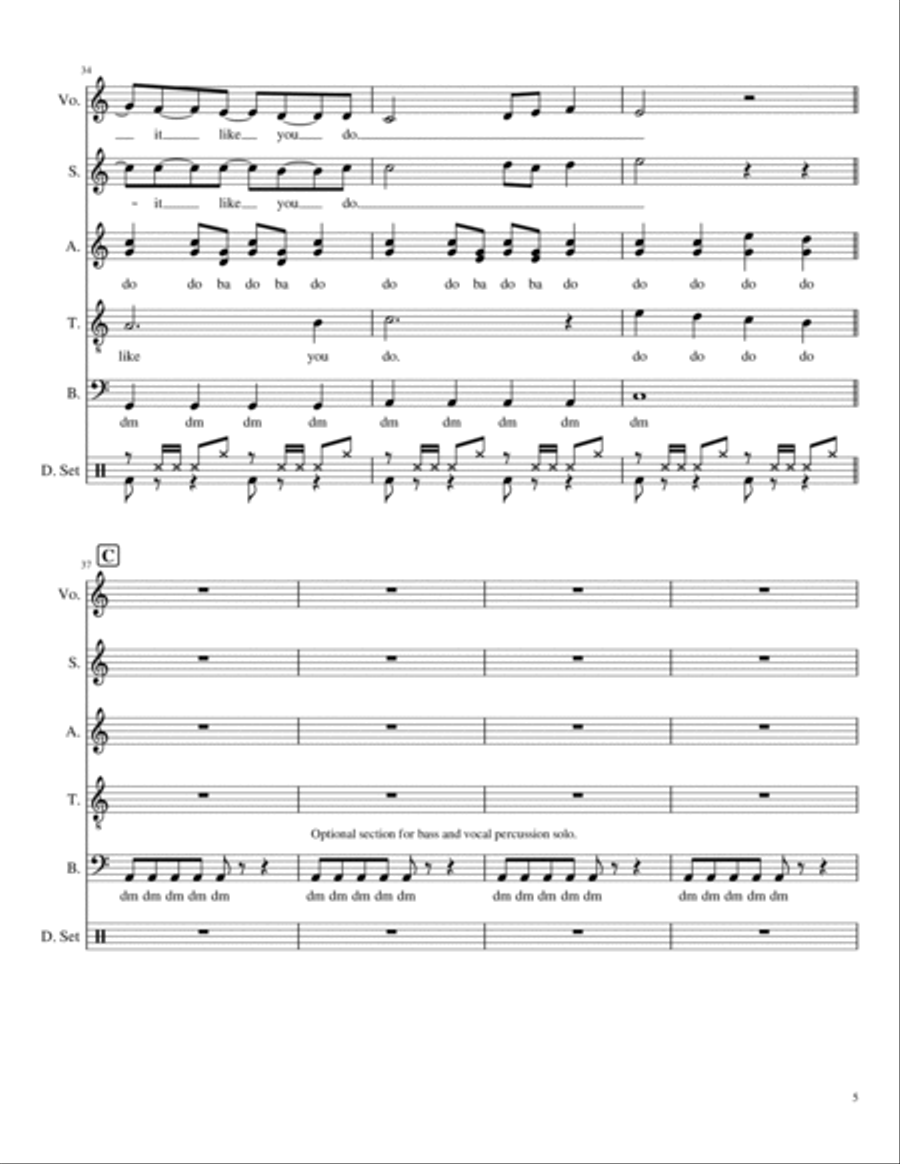 Beauty And A Beat A Cappella scores gallery preview page 5