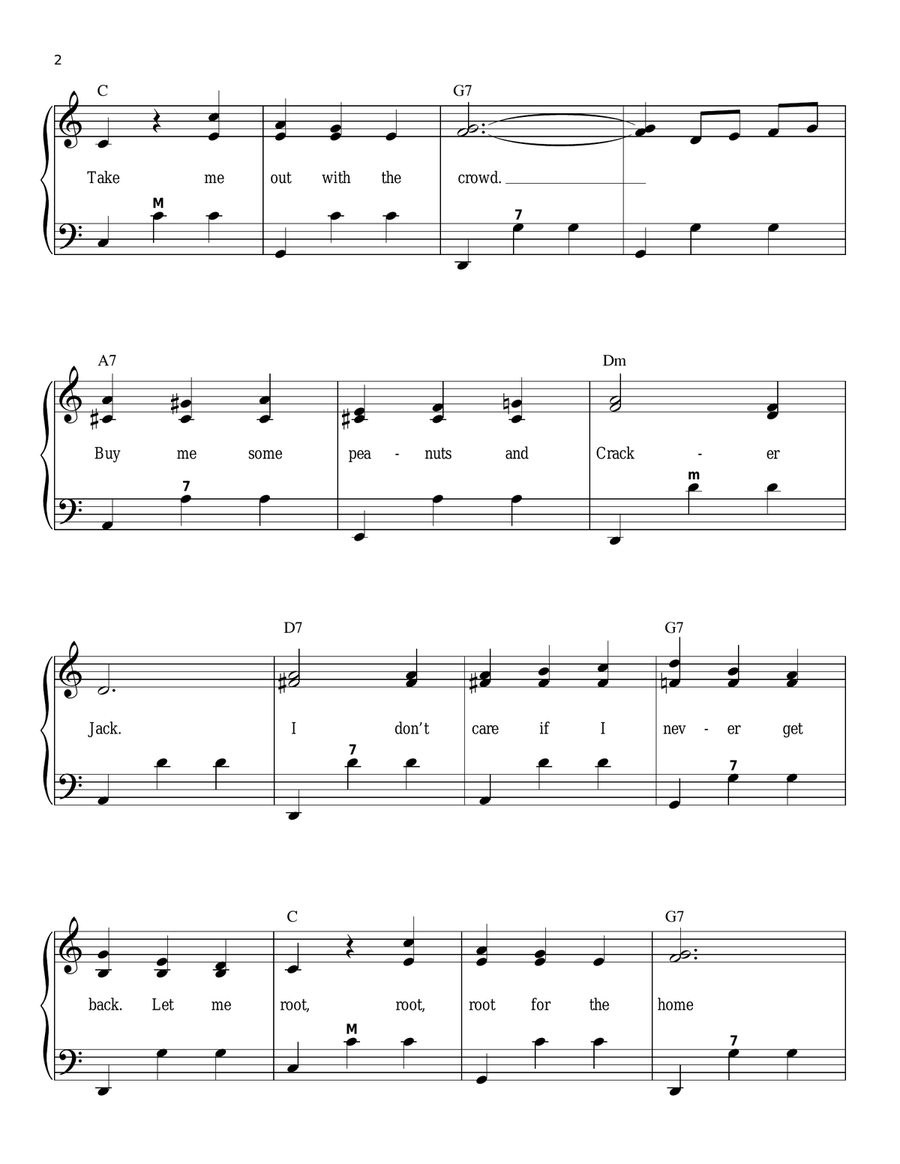 Take Me Out To The Ball Game (arr. Gary Meisner) Accordion scores gallery preview page 2