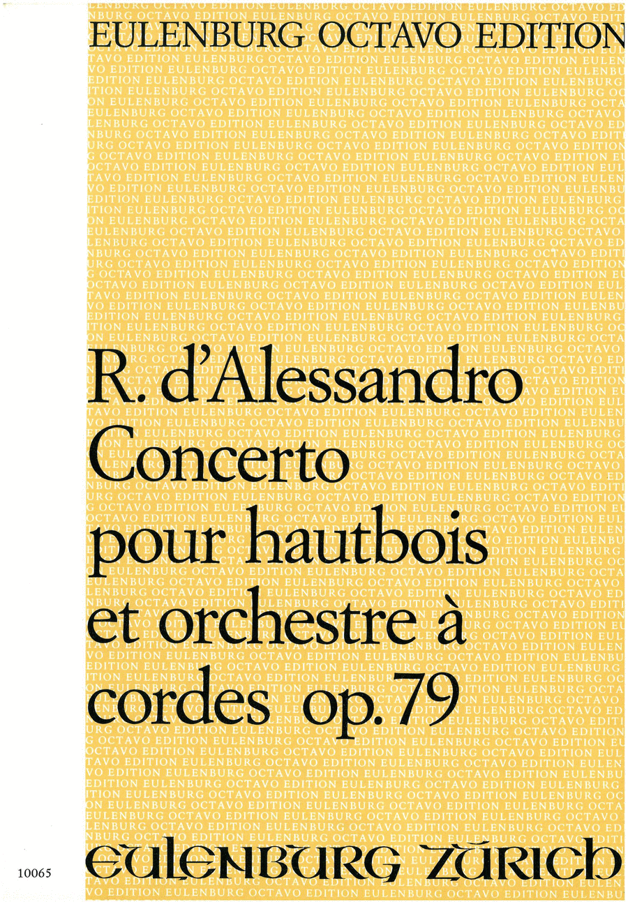 Concerto for oboe String Orchestra scores gallery preview page 1