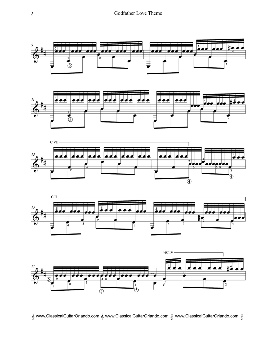 The Godfather (love Theme) Guitar scores gallery preview page 4