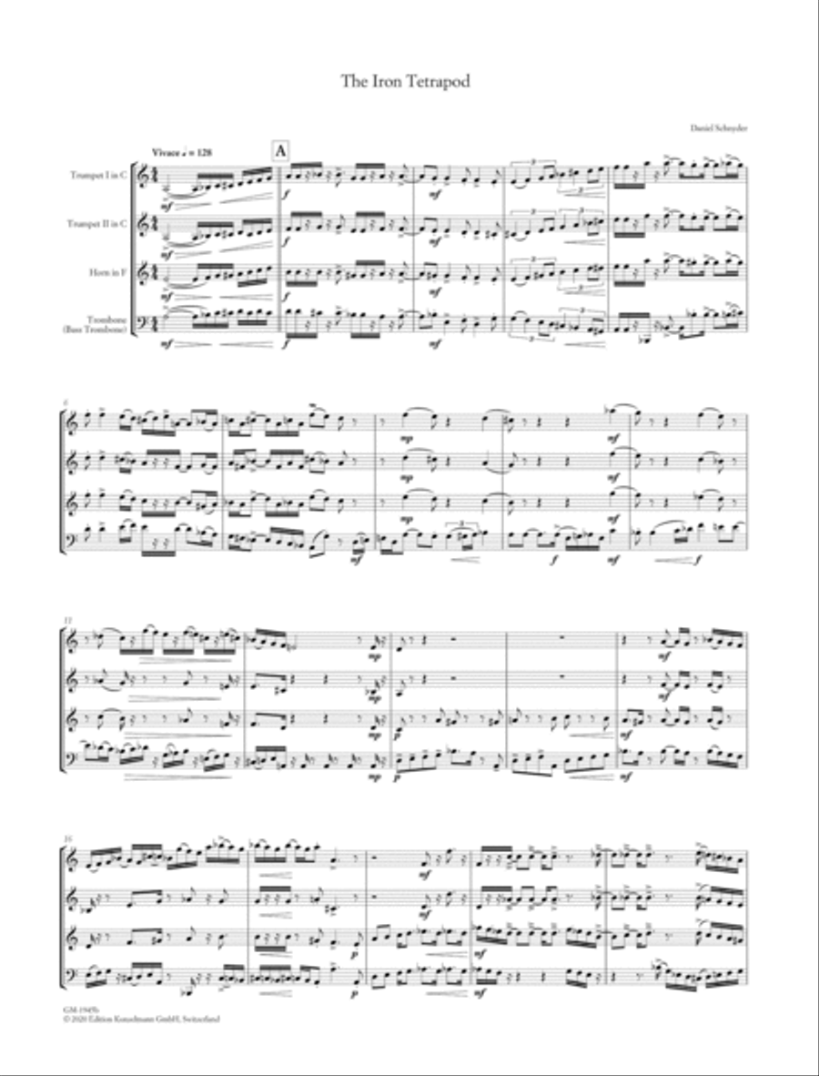 The iron tetrapod Brass Quartet scores gallery preview page 2