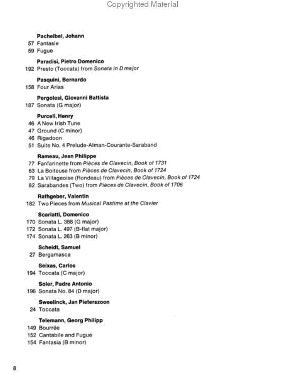 An Anthology of Piano Music Volume 1: The Baroque Period Piano Solo scores gallery preview page 5