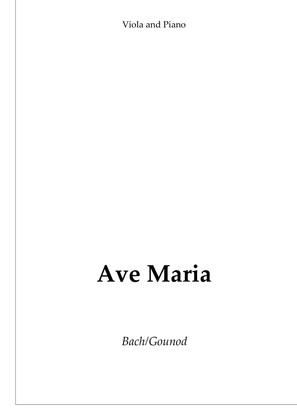 Book cover for Ave Maria (Bach/Gounod) - viola and piano