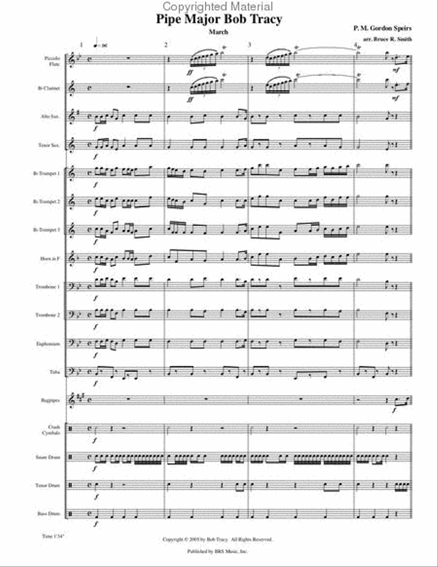 Pipe Major Bob Tracy Pipe Major Bob Tracy Concert Band scores gallery preview page 3