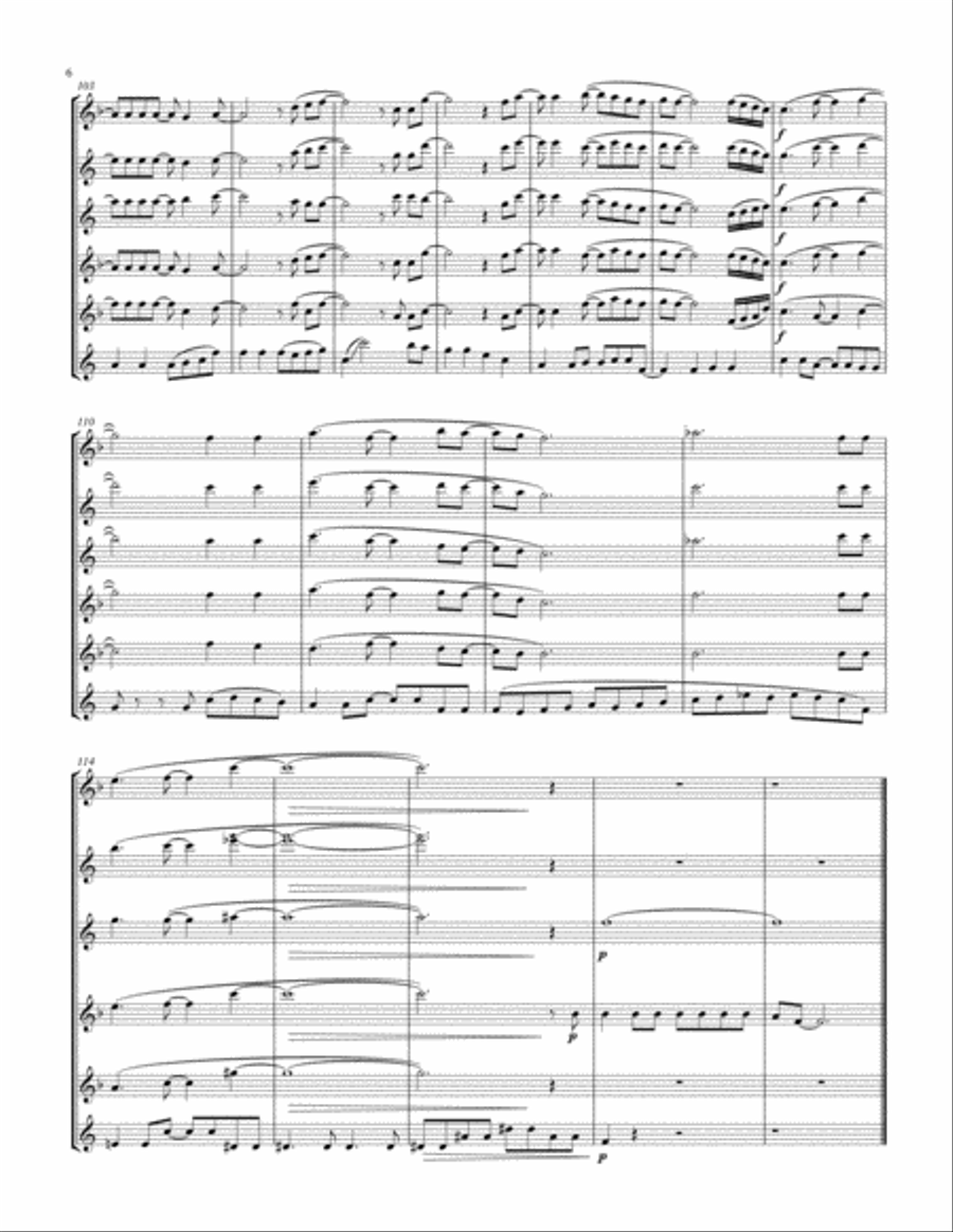 Let It Go (from Frozen) Saxophone Quintet scores gallery preview page 6