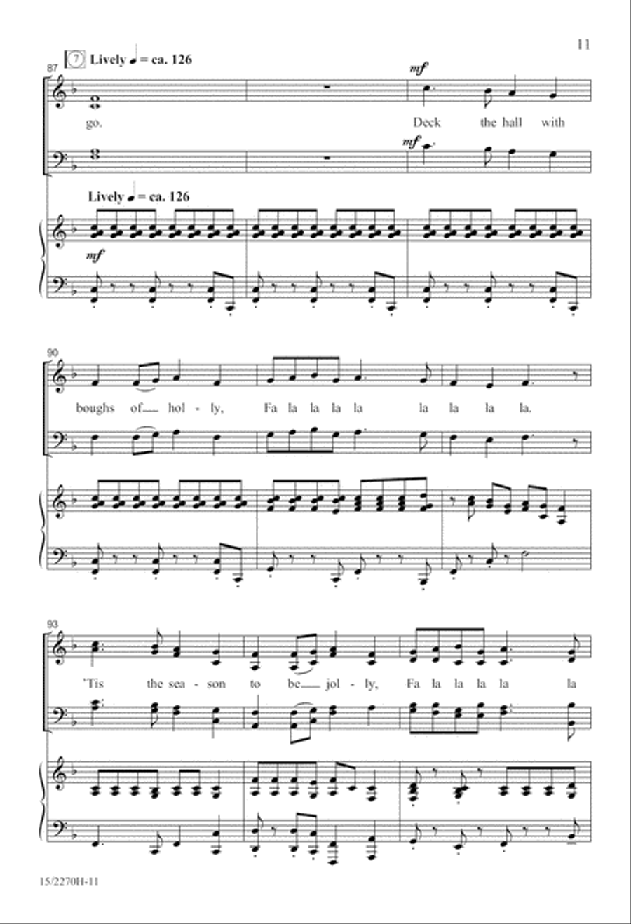 Here We Come A-Caroling! Here We Come A-Caroling! 4-Part scores gallery preview page 11