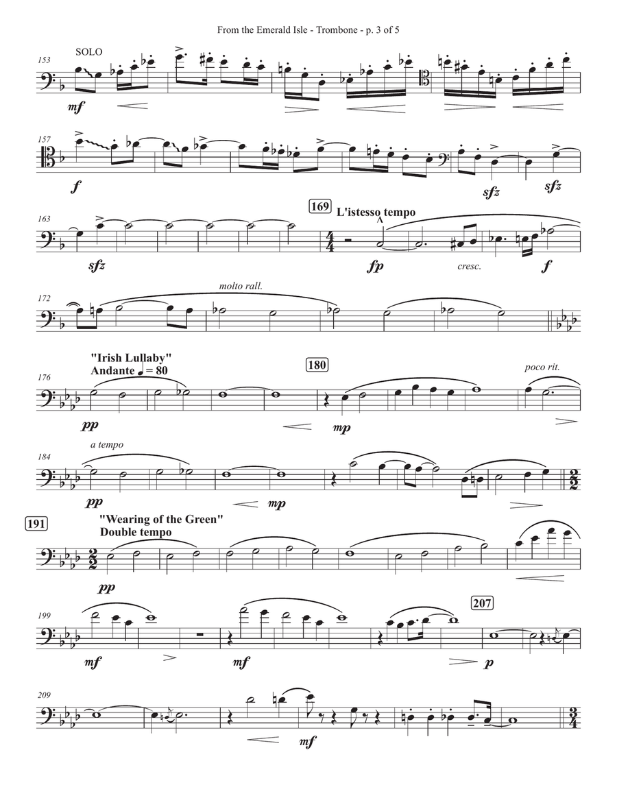 From The Emerald Isle - Trombone Brass Quintet scores gallery preview page 3