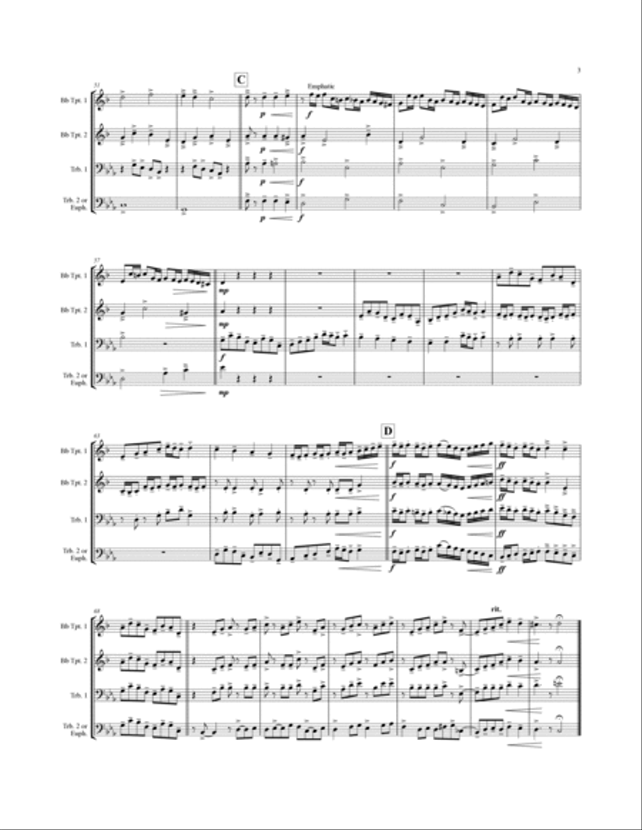 Toccata for Brass (MMV) Brass Quartet scores gallery preview page 4