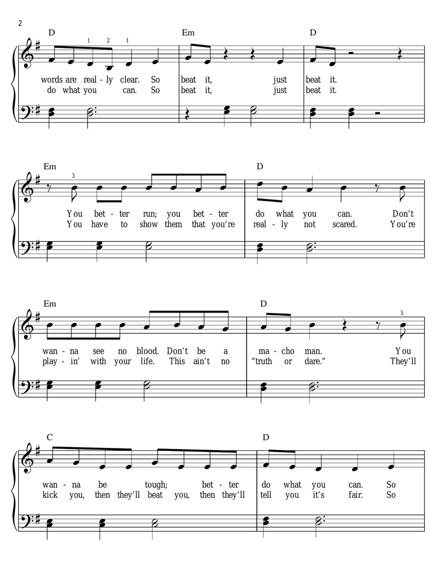 Beat It Voice scores gallery preview page 2