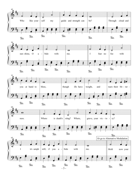 Abide with Me Easy Piano image number null