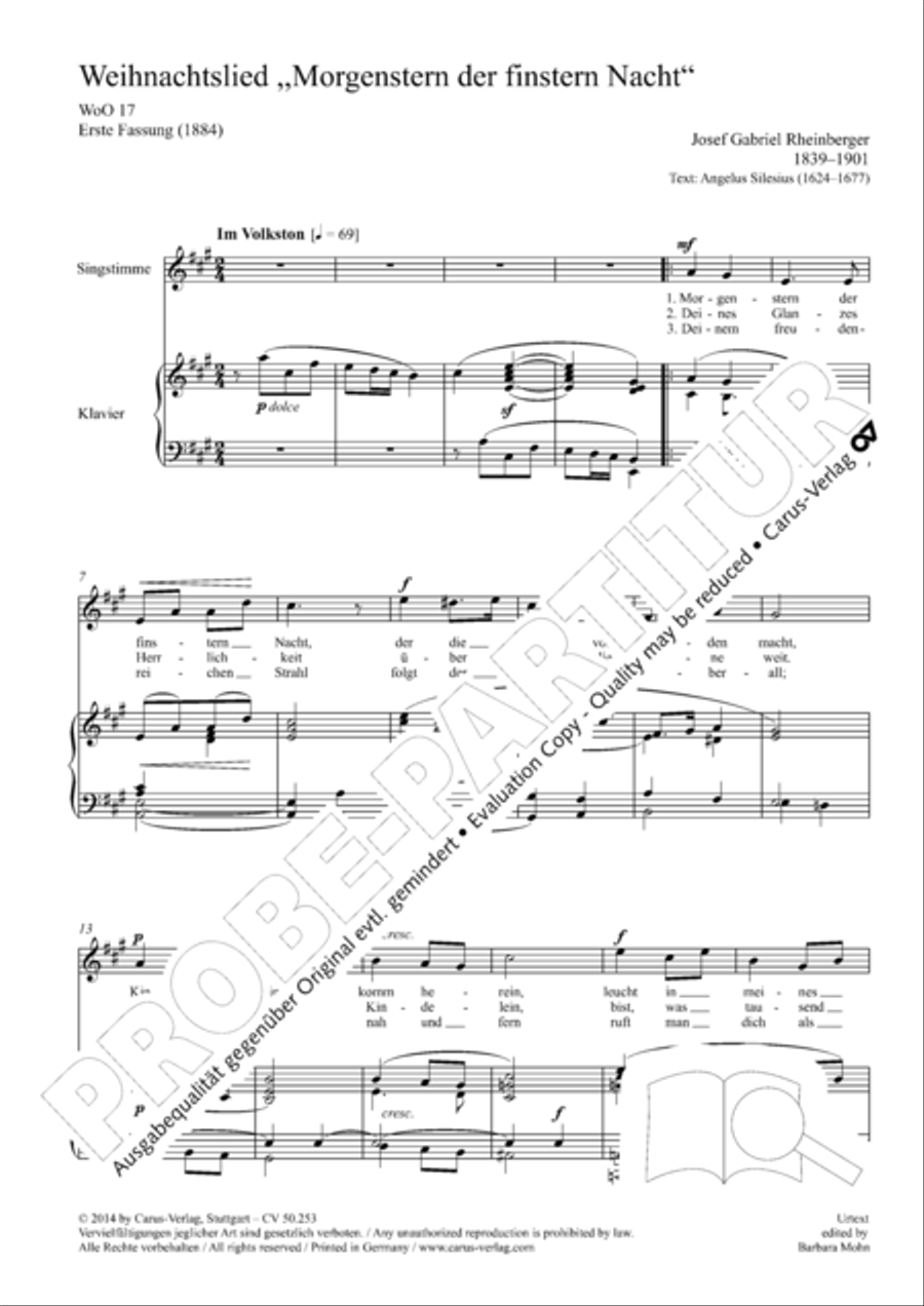Rheinberger: Christmas Carol 