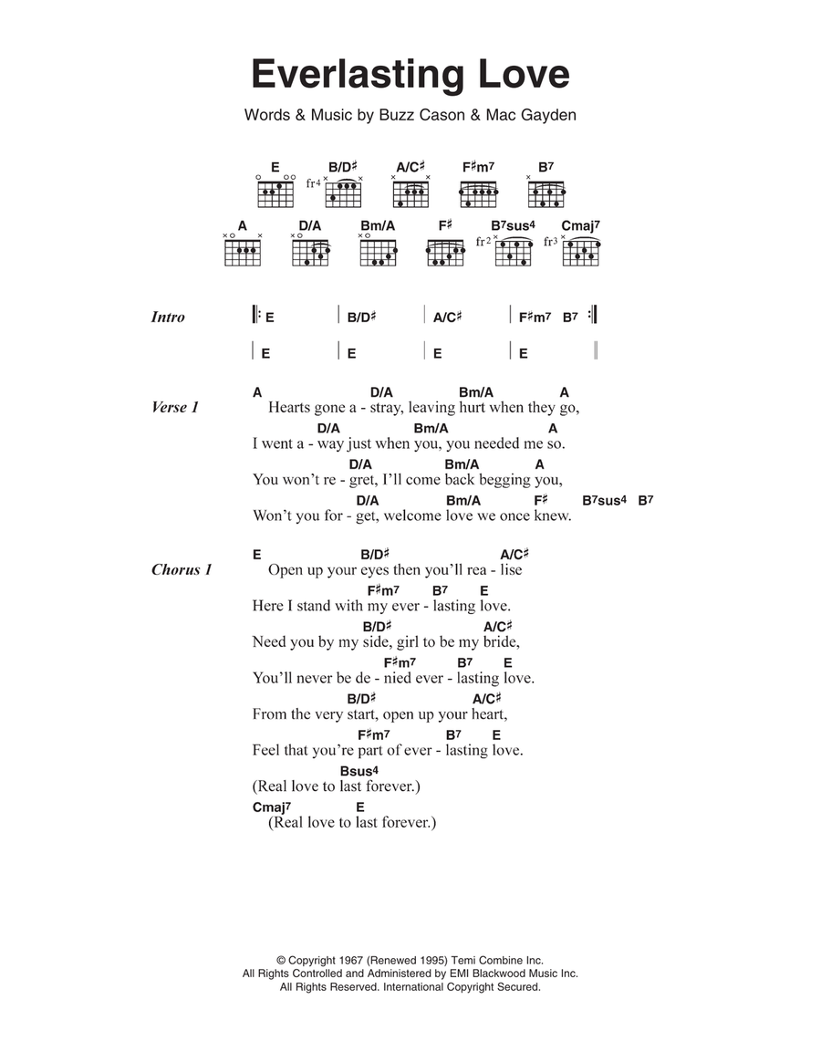 Everlasting Love Everlasting Love Acoustic Guitar scores gallery preview page 1
