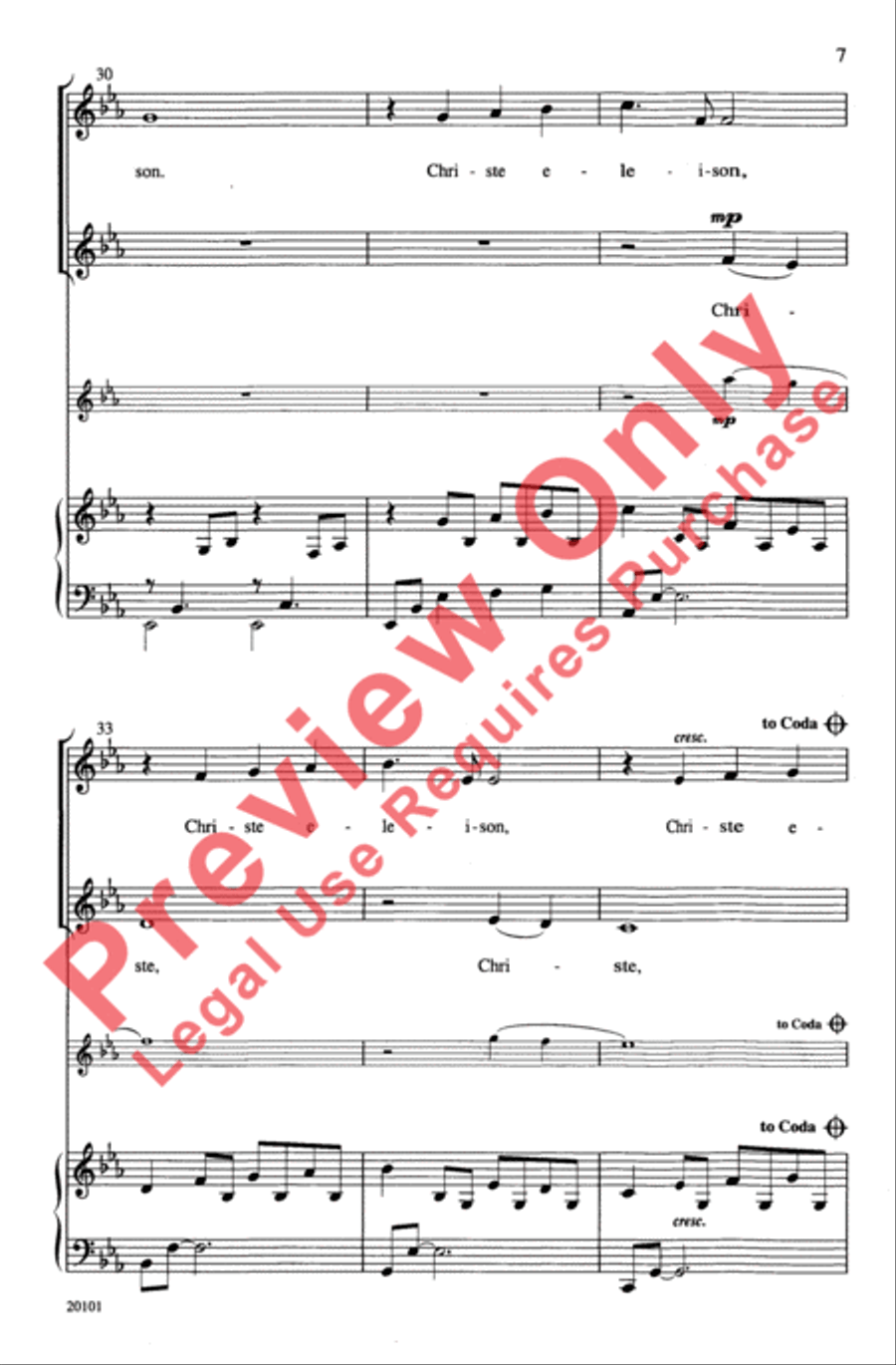 Kyrie Kanon 2-Part scores gallery preview page 7