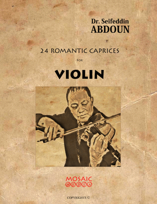 VIOLIN: 24 Romantic Caprices for Violin